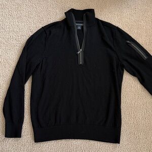 Banana Republic Black Zip-Up Sweater for Men